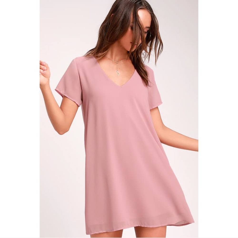 NWT Lulu’s Freestyle Shift Dress, Mauve